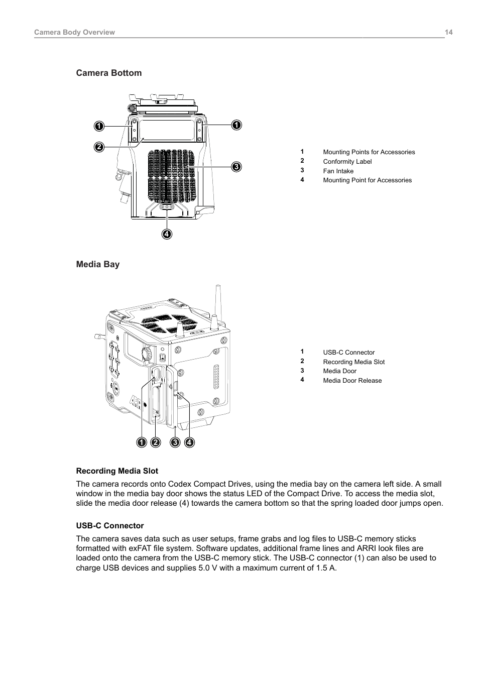 ARRI ALEXA 35 Body & PL Mount Set (LBUS) User Manual | Page 14 / 122