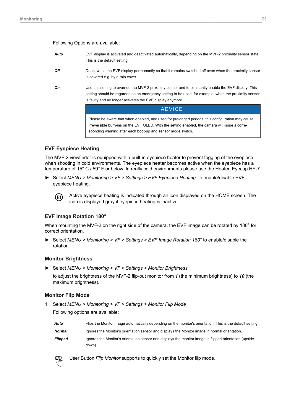 ARRI ALEXA 35 Body & PL Mount Set (LBUS) User Manual | Page 73 / 122