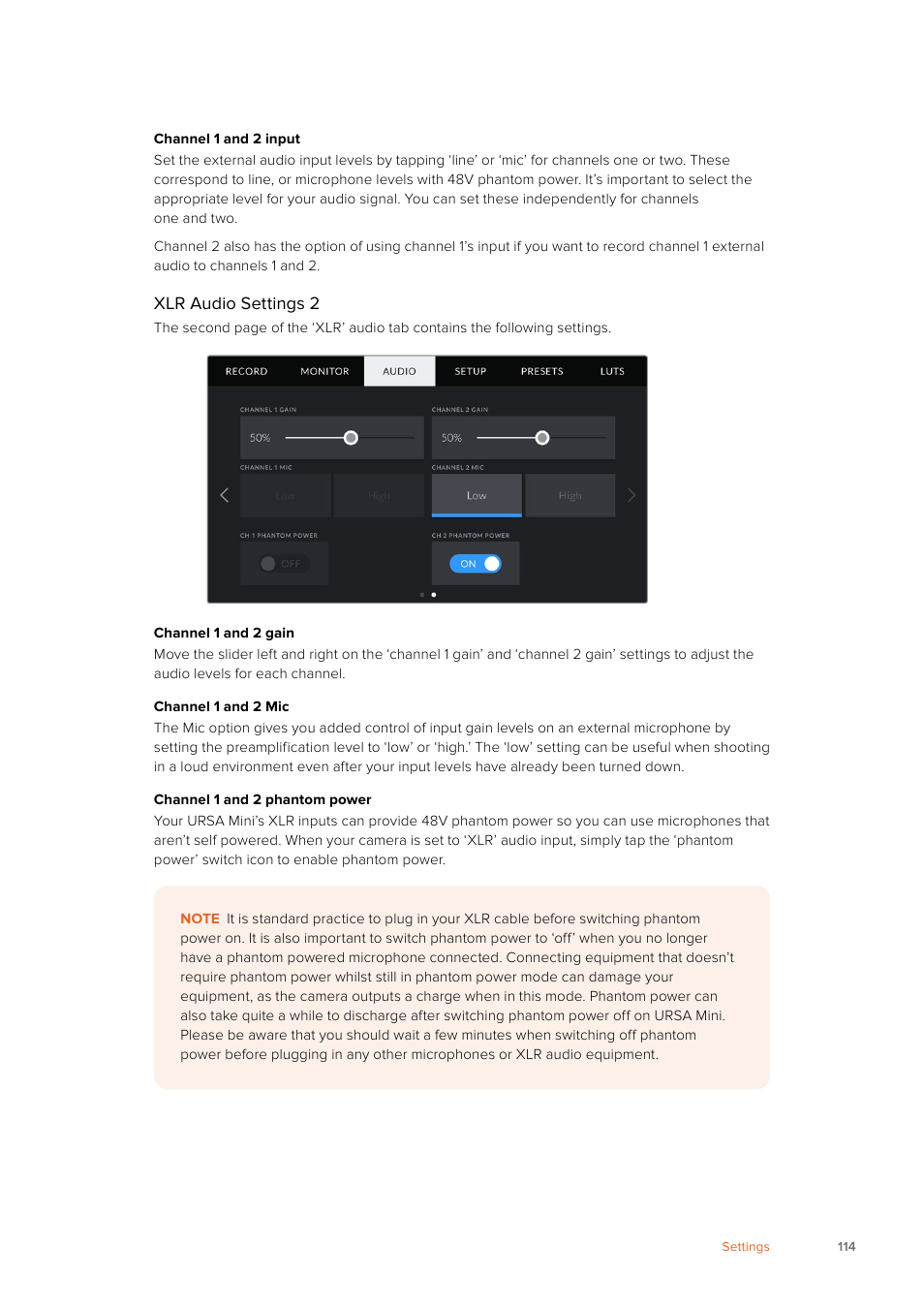 Blackmagic Design URSA Mini Pro 12K (PL) User Manual | Page 114 / 294