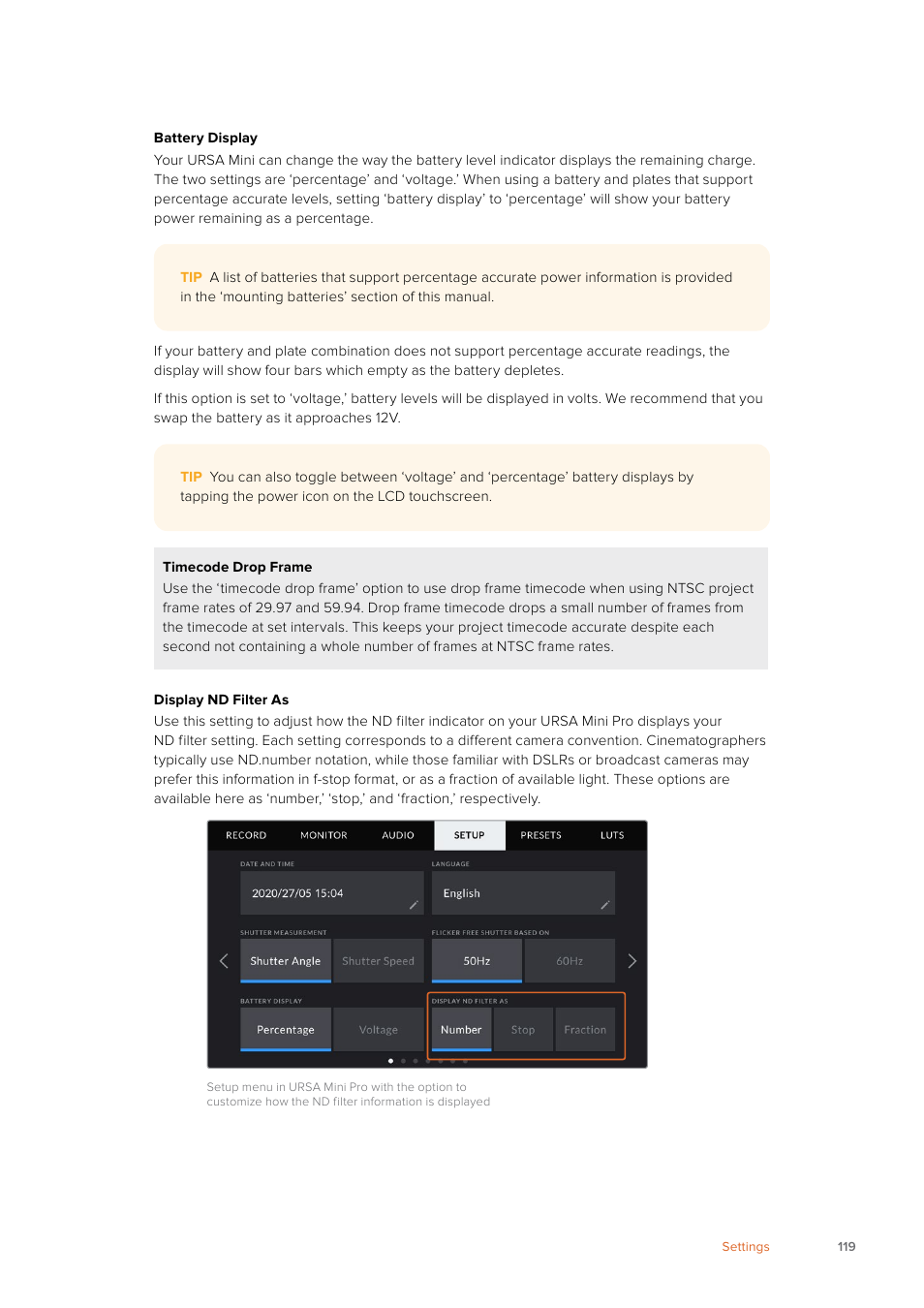 Blackmagic Design URSA Mini Pro 12K (PL) User Manual | Page 119 / 294