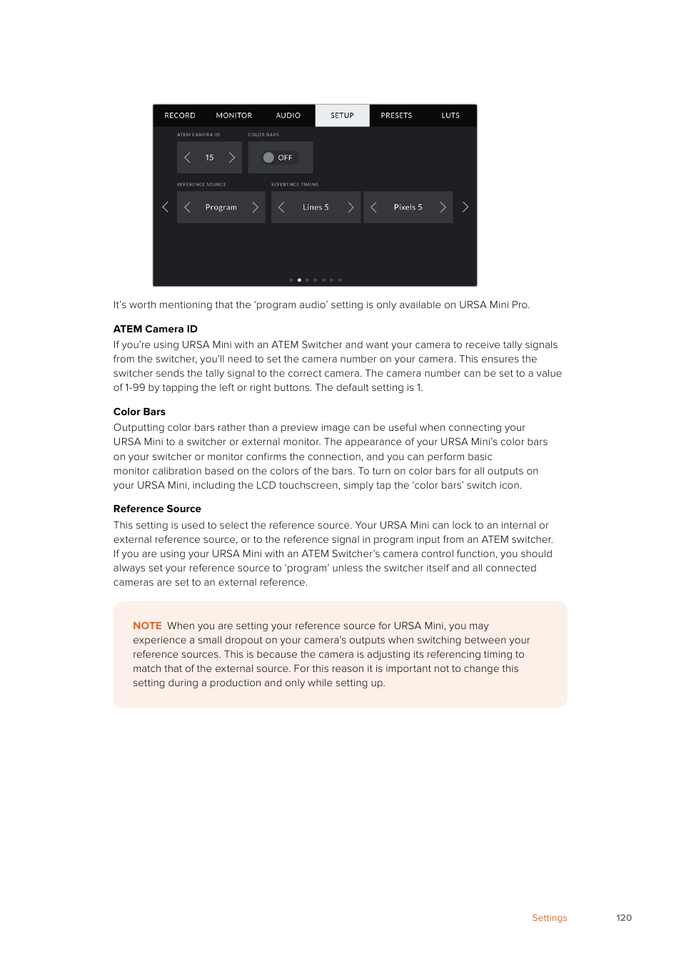 Blackmagic Design URSA Mini Pro 12K (PL) User Manual | Page 120 / 294