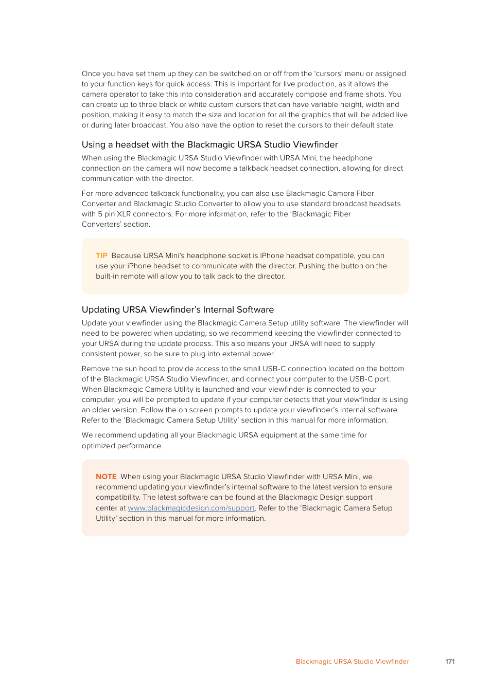 Blackmagic Design URSA Mini Pro 12K (PL) User Manual | Page 171 / 294