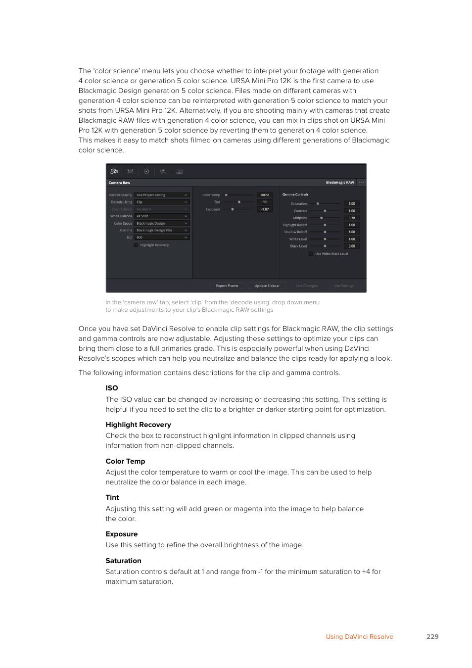 Blackmagic Design URSA Mini Pro 12K (PL) User Manual | Page 229 / 294