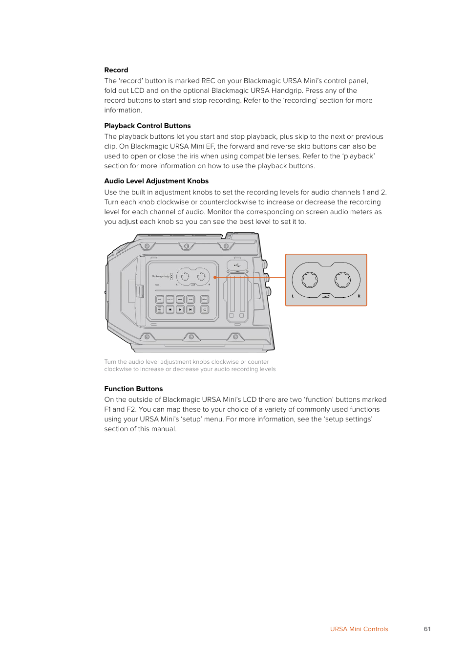 Blackmagic Design URSA Mini Pro 12K (PL) User Manual | Page 61 / 294