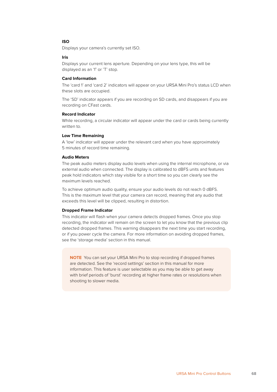 Blackmagic Design URSA Mini Pro 12K (PL) User Manual | Page 68 / 294