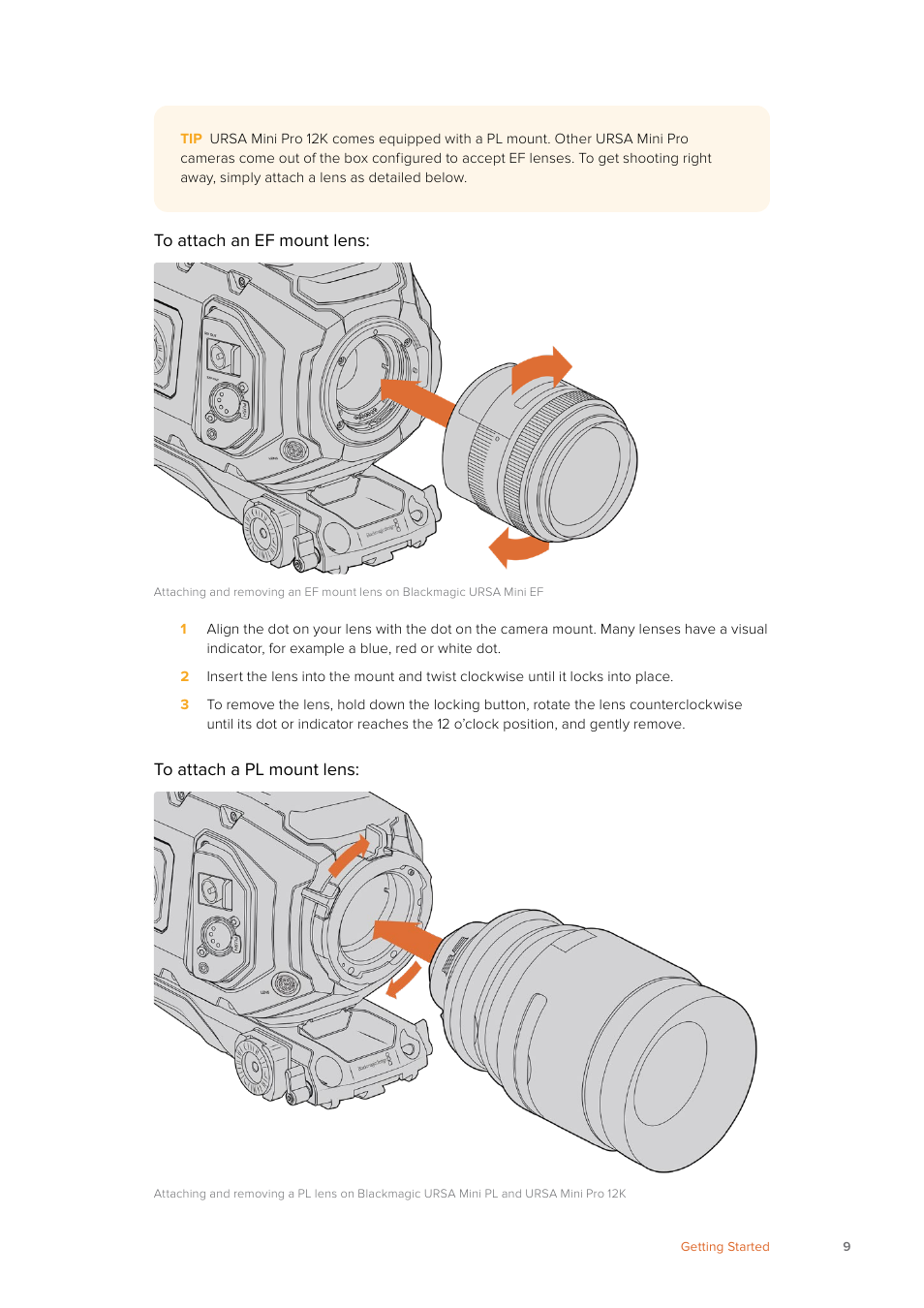 Blackmagic Design URSA Mini Pro 12K (PL) User Manual | Page 9 / 294
