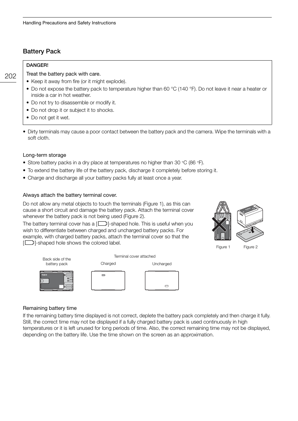 Battery pack | Canon EOS C200 EF Cinema Camera and 24-105mm Lens Kit User Manual | Page 202 / 220