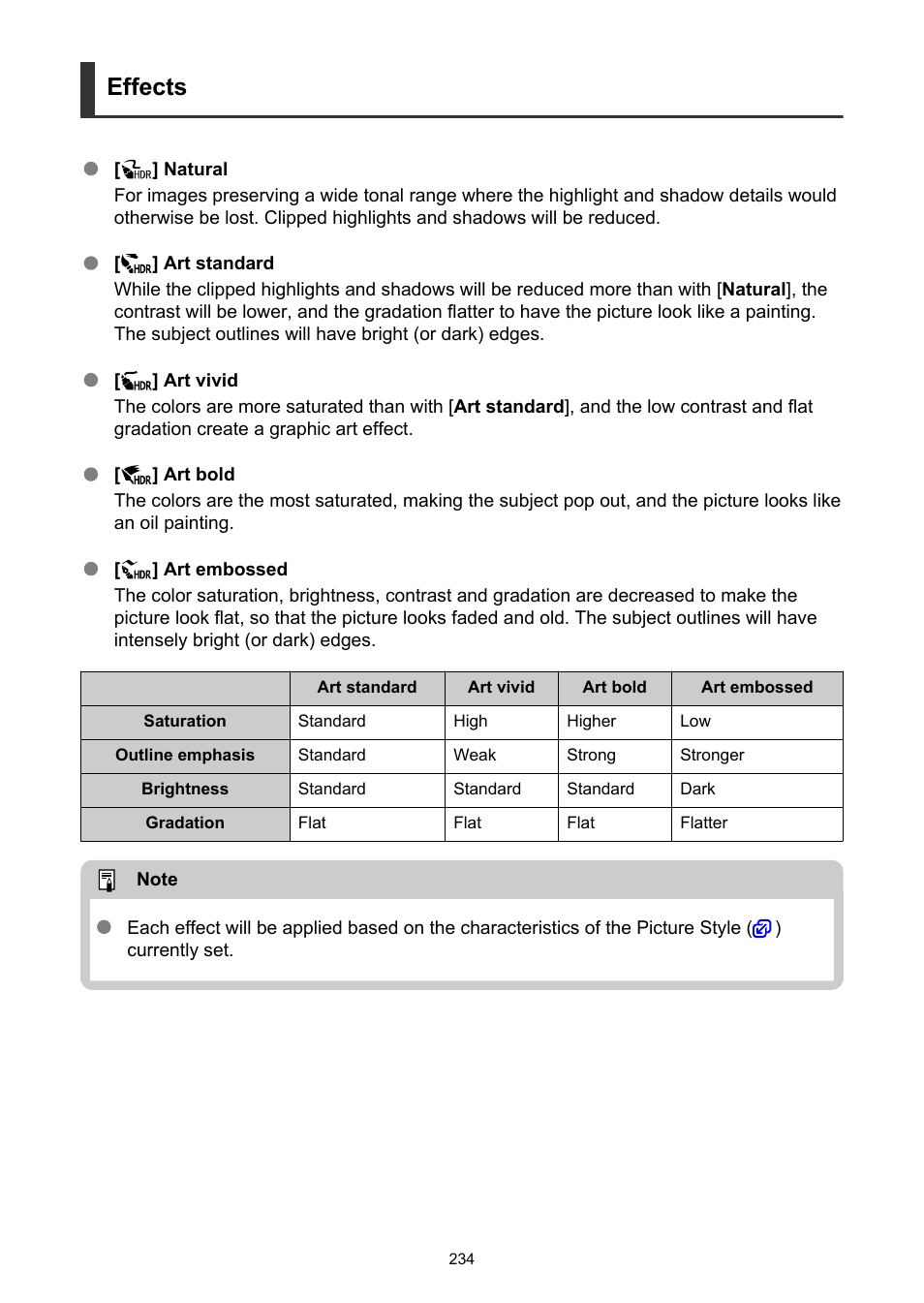 Effects | Canon EOS R5 C VR Creator Kit with RF 5.2mm f/2.8 Dual Fisheye Lens User Manual | Page 234 / 787