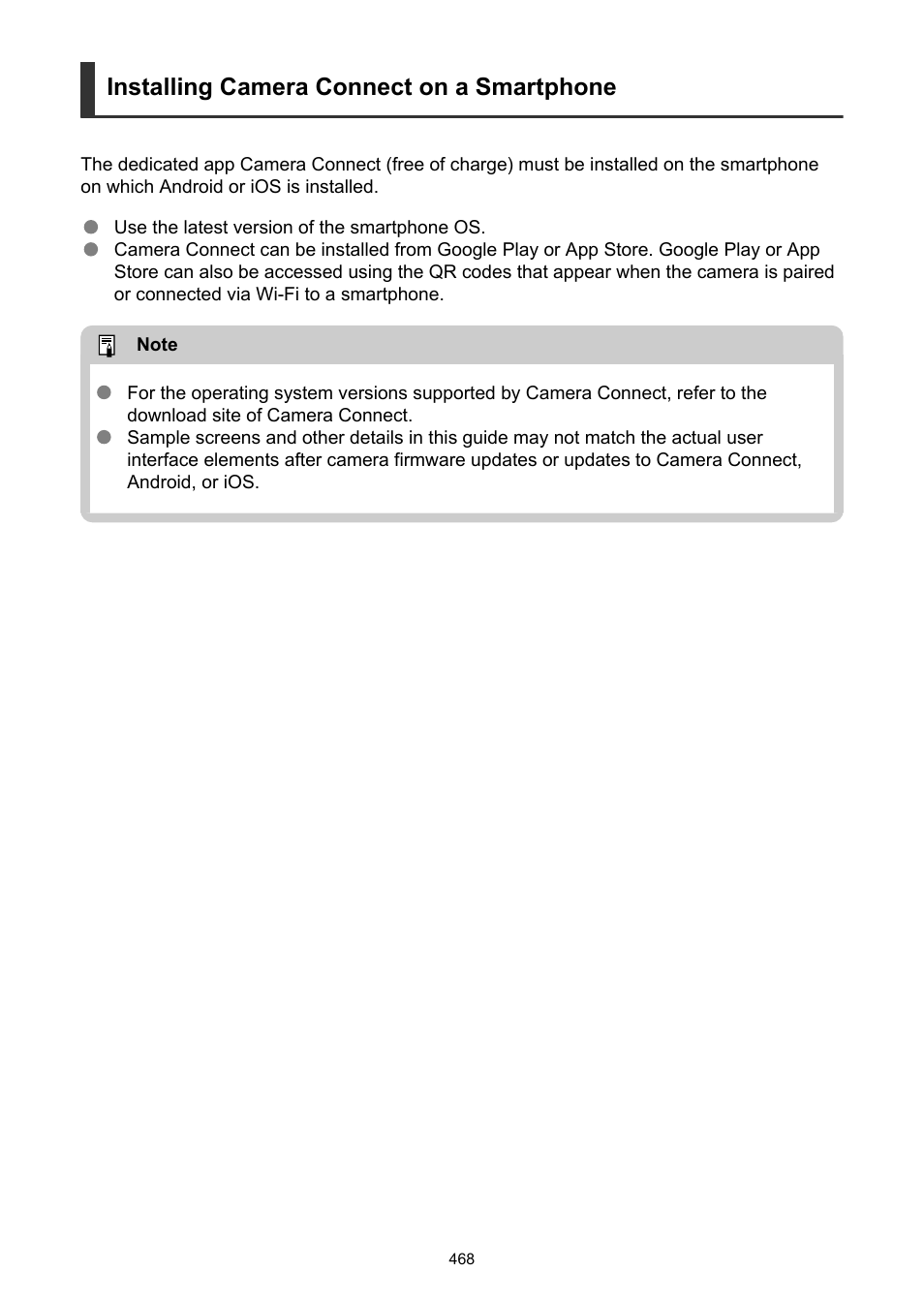 Installing camera connect on a smartphone | Canon EOS R5 C VR Creator Kit with RF 5.2mm f/2.8 Dual Fisheye Lens User Manual | Page 468 / 787