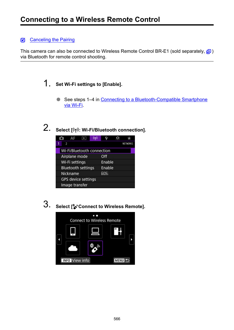 Connecting to a wireless remote control, Set the drive mode to | Canon EOS R5 C VR Creator Kit with RF 5.2mm f/2.8 Dual Fisheye Lens User Manual | Page 566 / 787