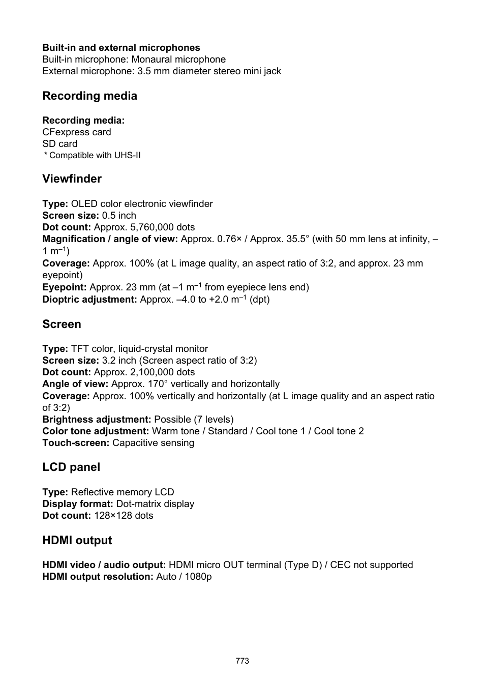 Canon EOS R5 C VR Creator Kit with RF 5.2mm f/2.8 Dual Fisheye Lens User Manual | Page 773 / 787