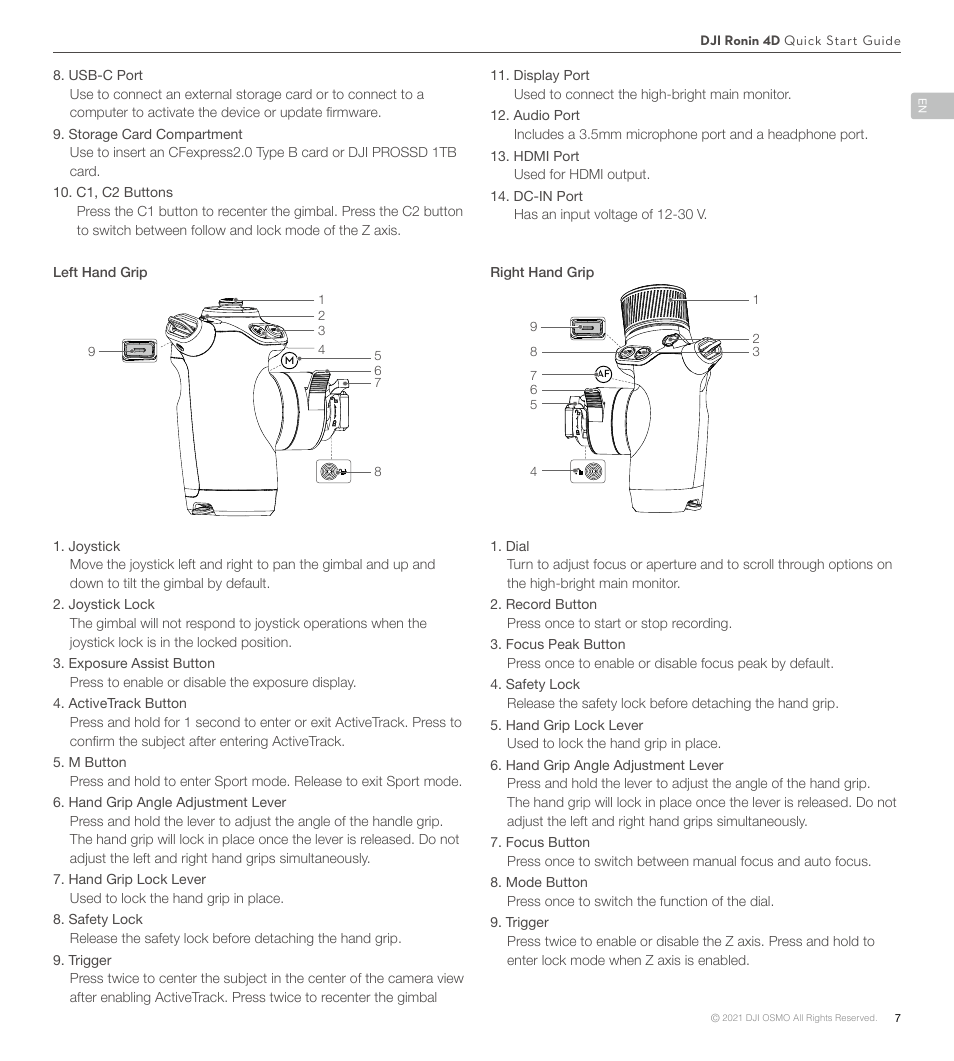 DJI Ronin 4D 4-Axis Cinema Camera 8K Combo Kit User Manual | Page 8 / 10