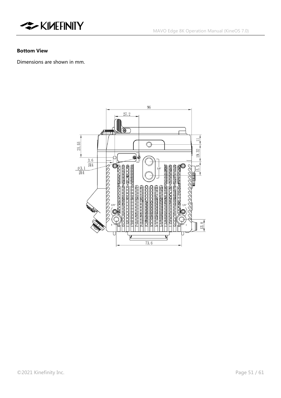 Kinefinity MAVO Edge 8K Digital Cinema Camera User Manual | Page 51 / 60