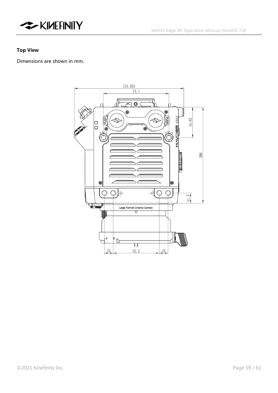 Kinefinity MAVO Edge 8K Digital Cinema Camera User Manual | Page 59 / 60