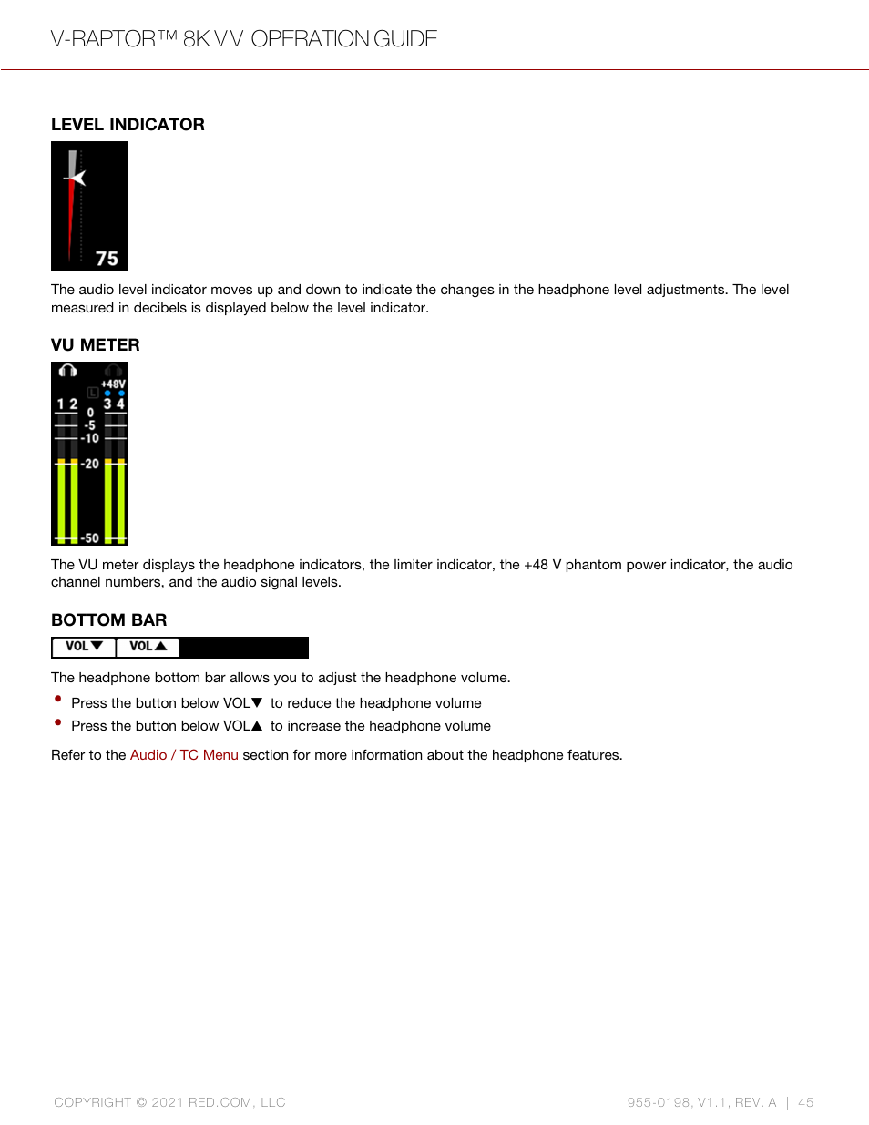 V-raptor™ 8k v v operation guide | RED DIGITAL CINEMA V-RAPTOR 8K VV DSMC3 Camera (RF, Black) User Manual | Page 52 / 226