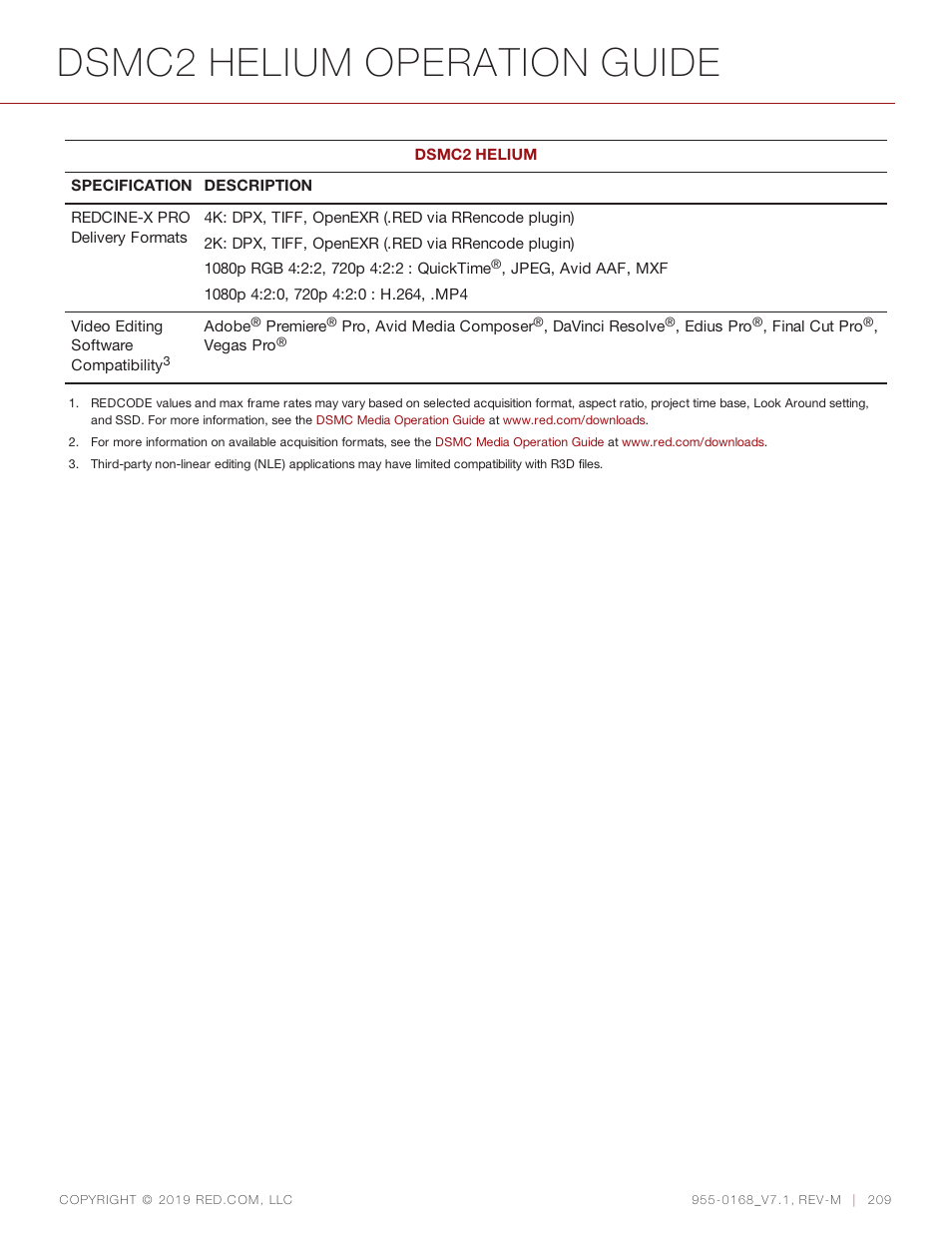 Dsmc2 helium operation guide | RED DIGITAL CINEMA DSMC2 BRAIN with HELIUM 8K S35 Sensor (2018 Unified DSMC2 Lineup) User Manual | Page 209 / 266
