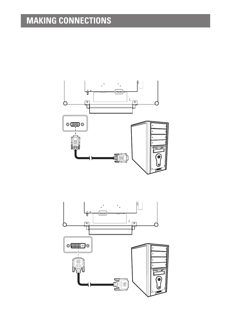 Making connections, 2 connecting input source signals | AG Neovo DR-22G 22" Full HD Dental Monitor (White) User Manual | Page 22 / 64