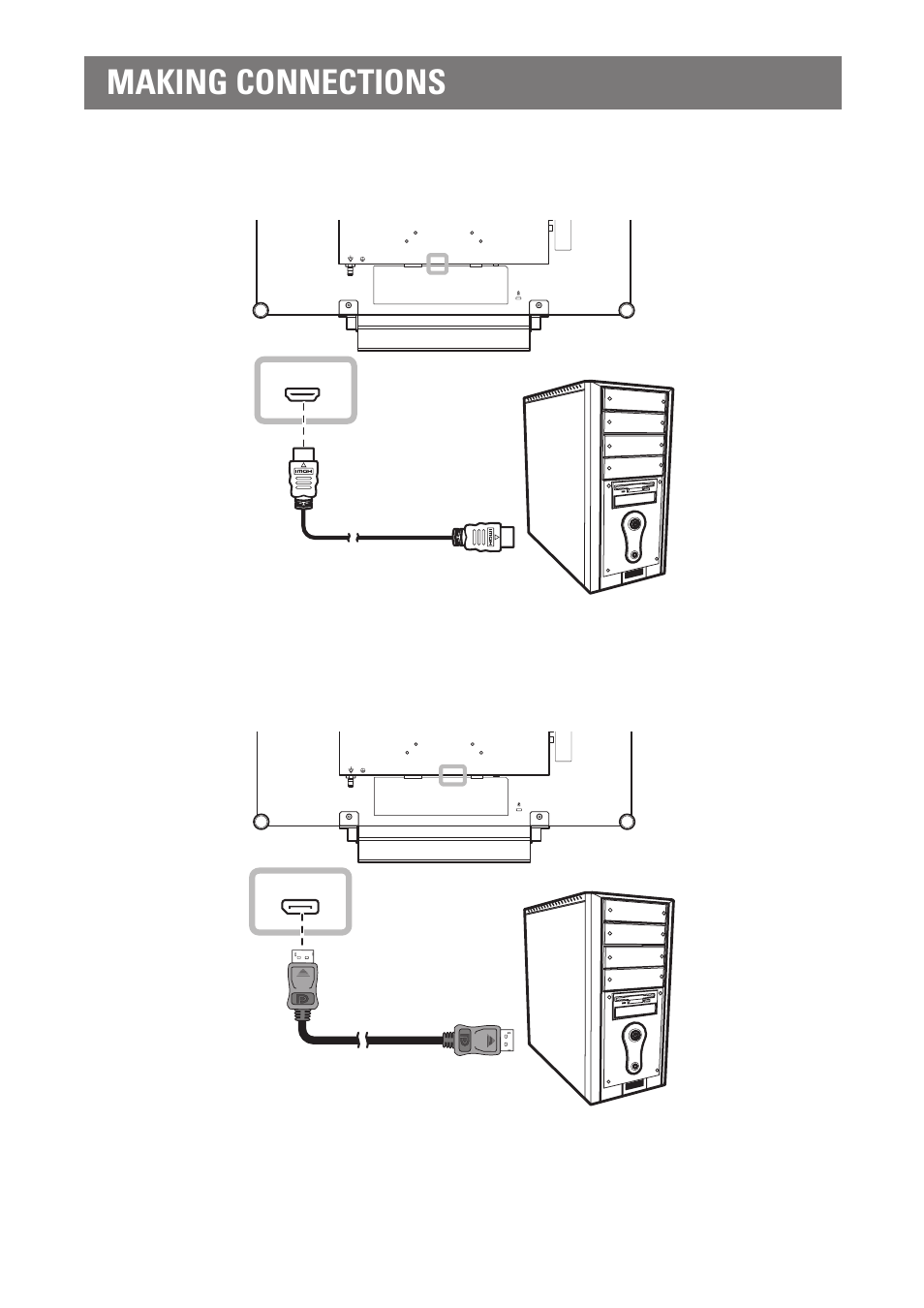 Making connections | AG Neovo DR-22G 22" Full HD Dental Monitor (White) User Manual | Page 23 / 64