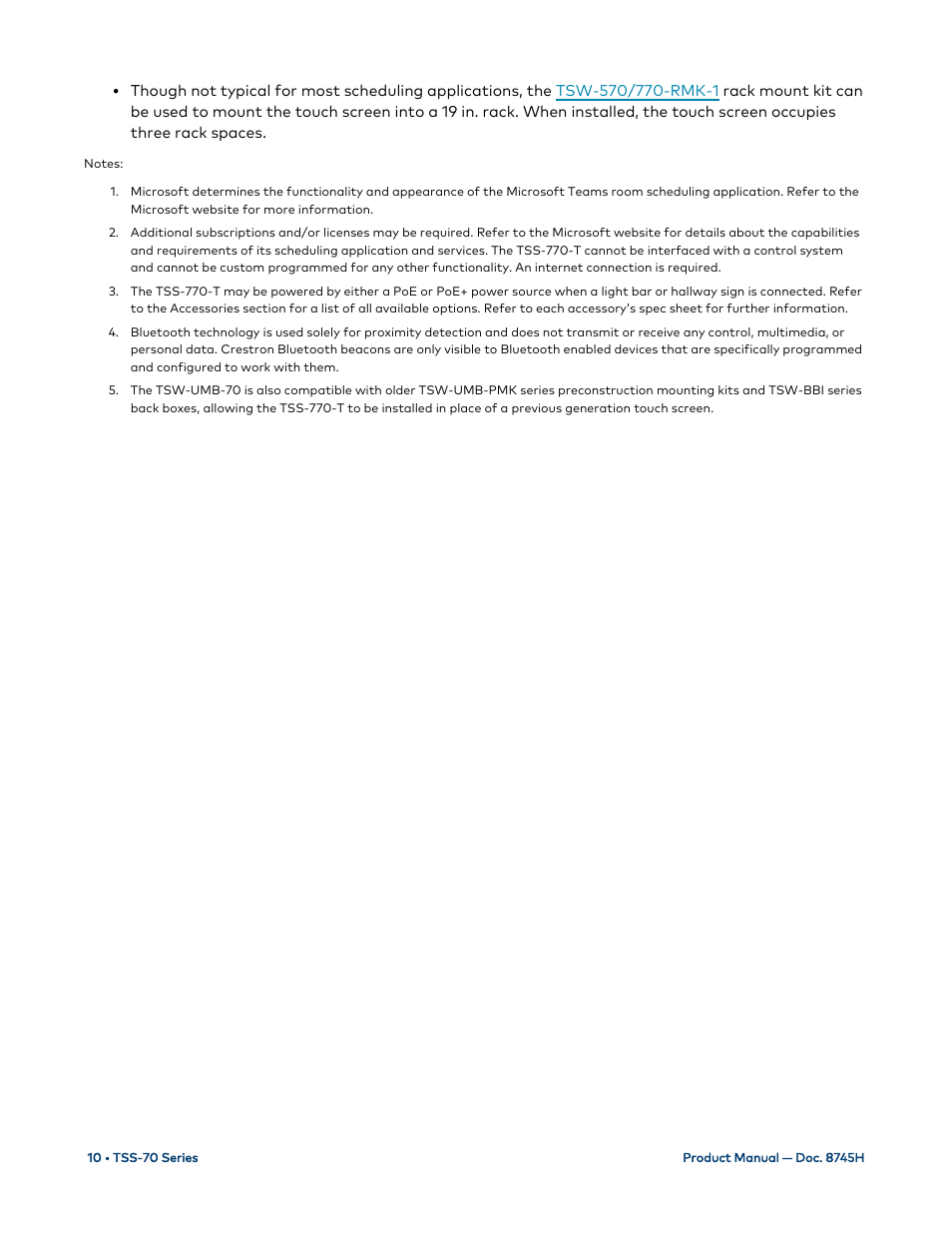 Crestron electronic 7" Room Scheduling Touchscreen with Light Bar for Rooms (Black Smooth) User Manual | Page 14 / 143