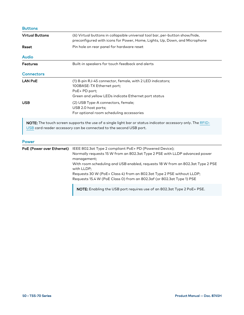 Crestron electronic 7" Room Scheduling Touchscreen with Light Bar for Rooms (Black Smooth) User Manual | Page 54 / 143