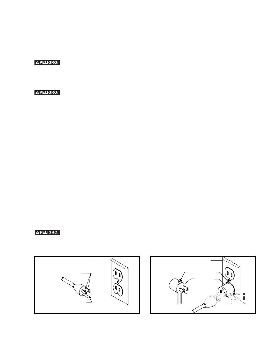 Conexiones a la fuente de alimentación, Especificaciones del motor, Instrucciones de conexión a tierra | Delta SA350K User Manual | Page 25 / 32