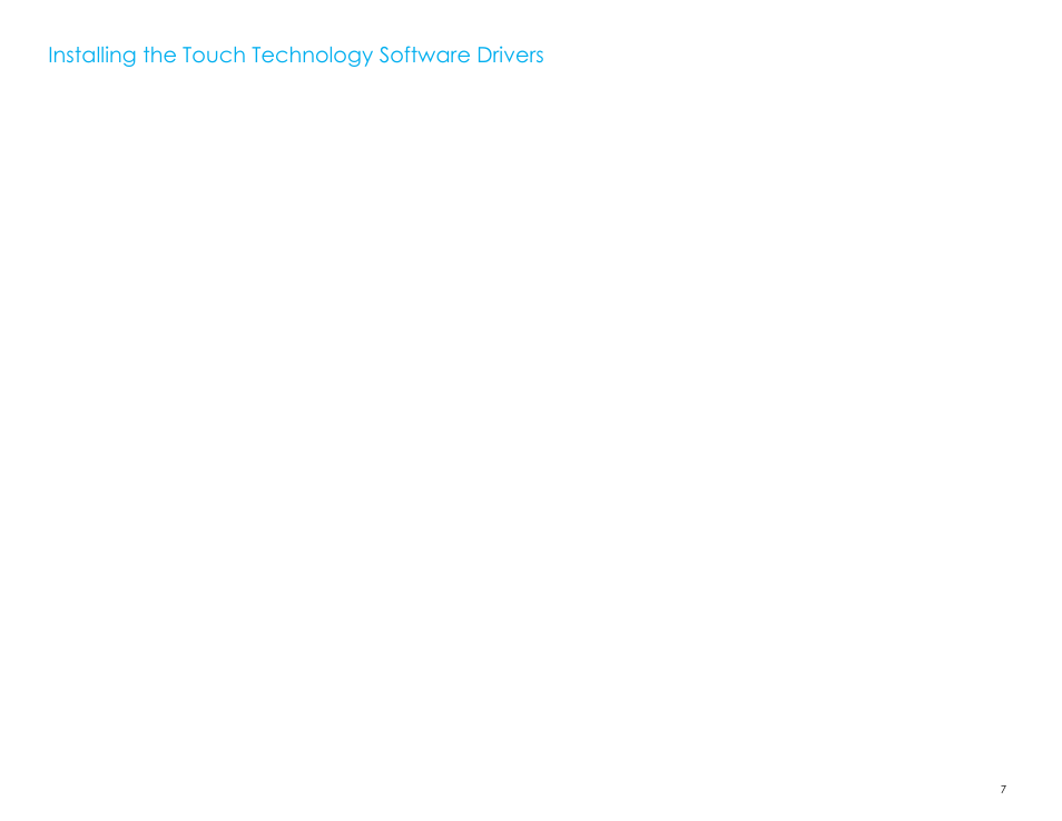 Installing the touch technology software drivers | Elo TouchSystems 2403LM 24" Full HD Medical Touchscreen Monitor with TouchPro (Black, Includes Stand) User Manual | Page 7 / 36