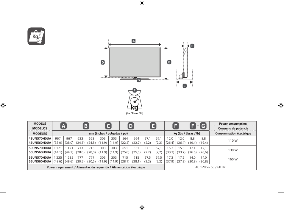 LG UN570H Series 55" UHD 4K HDR Commercial Hospitality TV User Manual | Page 8 / 56