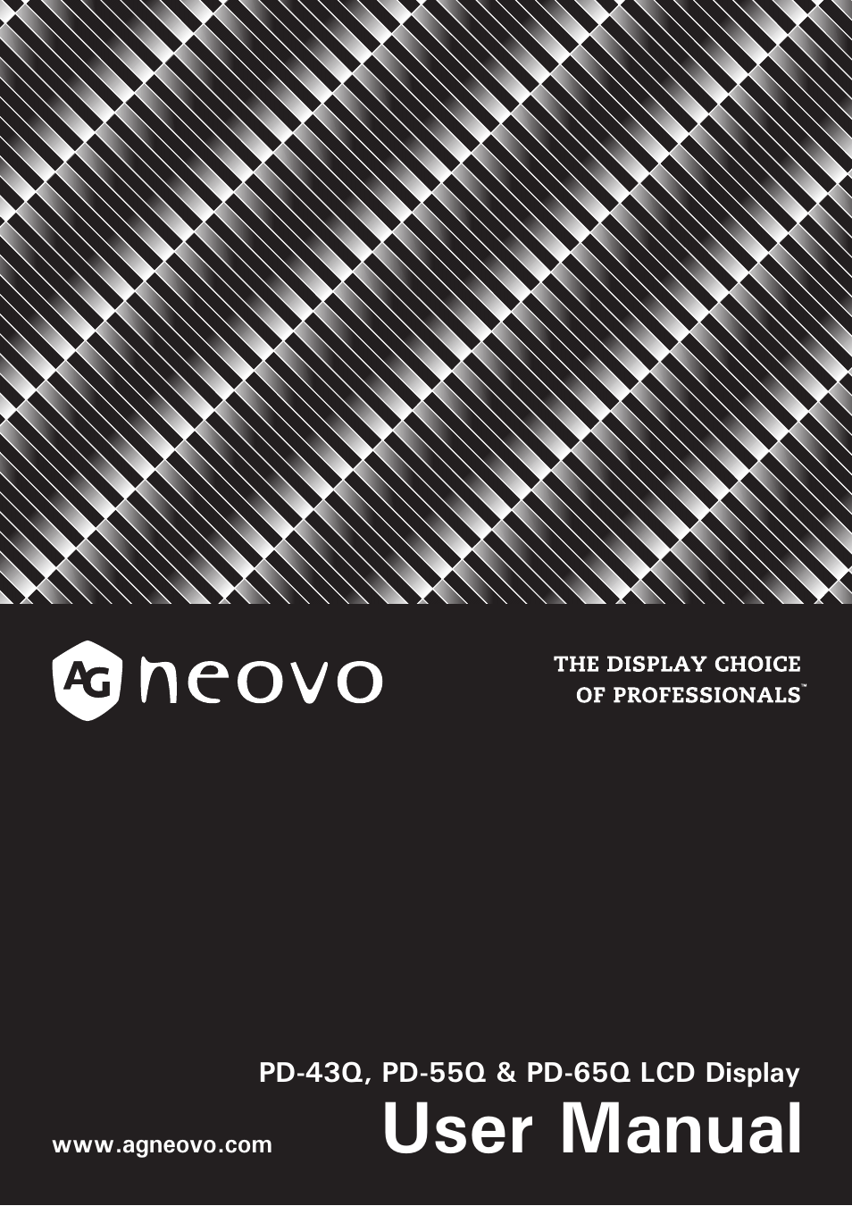 AG Neovo PD-55Q 55" 4K Commercial Display User Manual | 91 pages