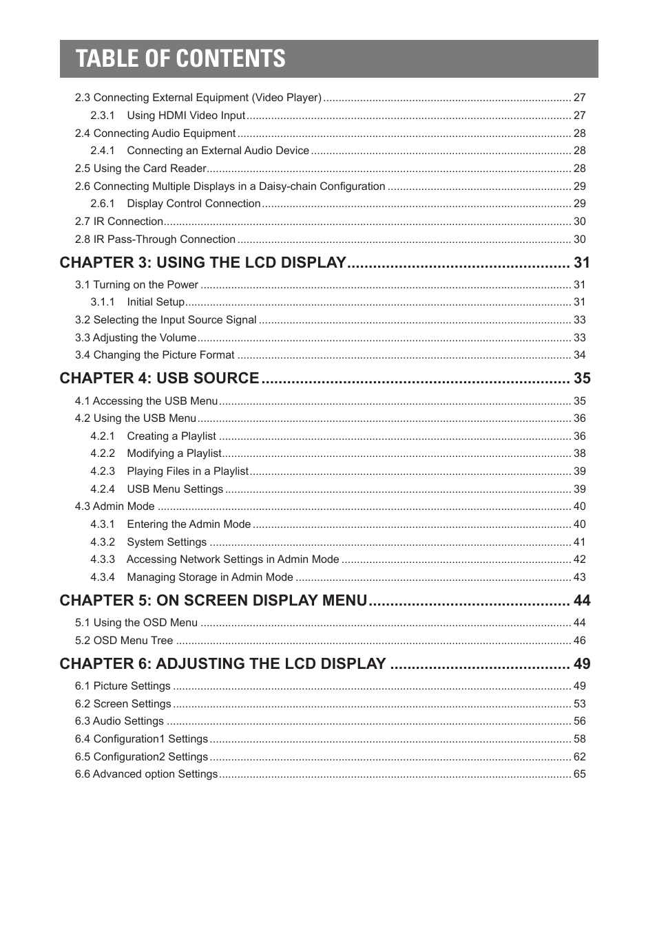 AG Neovo PD-55Q 55" 4K Commercial Display User Manual | Page 3 / 91