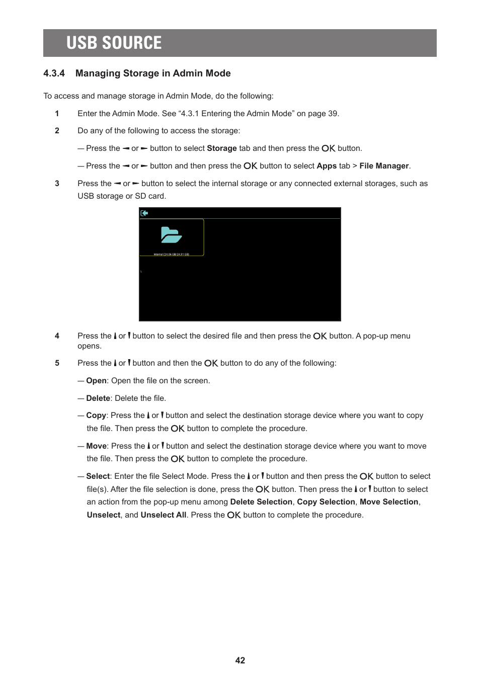 Usb source | AG Neovo PD-55Q 55" 4K Commercial Display User Manual | Page 47 / 91