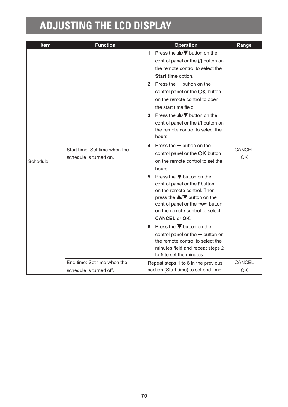 Adjusting the lcd display | AG Neovo PD-55Q 55" 4K Commercial Display User Manual | Page 75 / 91