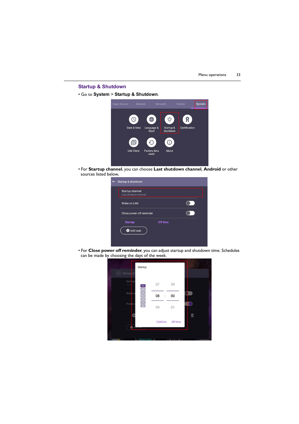 BenQ ST8602S 86" 4K SmSignage Display User Manual | Page 33 / 61