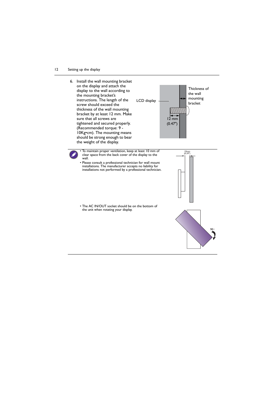 BenQ BH2801 28" Bar-Type Stretched Commercial Display User Manual | Page 12 / 58