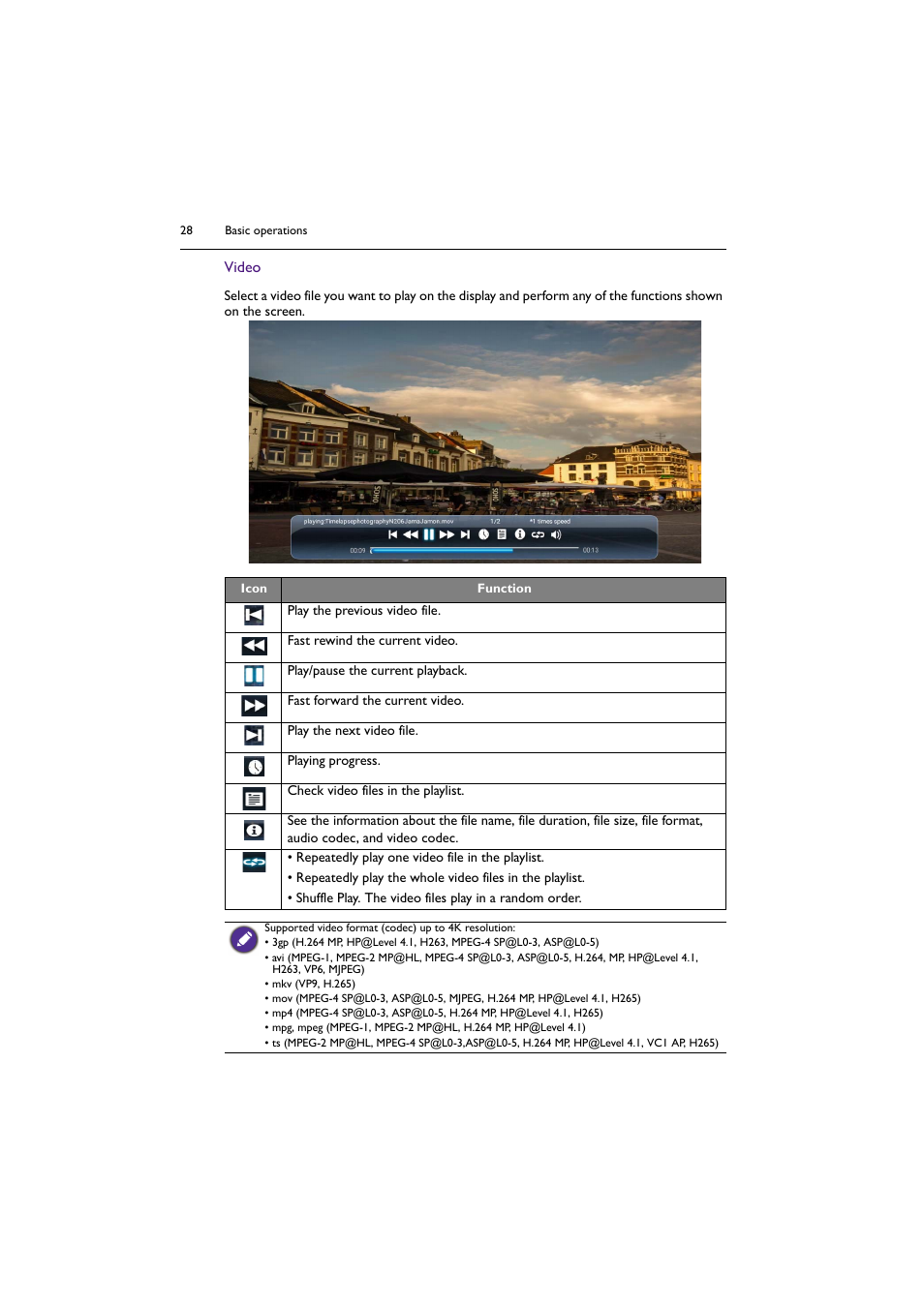BenQ BH2801 28" Bar-Type Stretched Commercial Display User Manual | Page 28 / 58