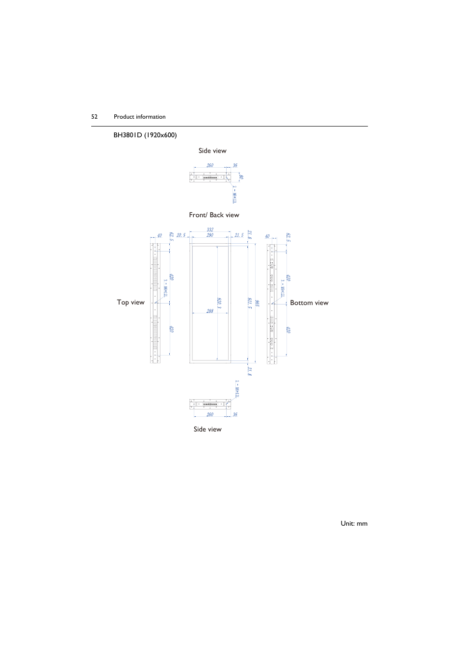 BenQ BH2801 28" Bar-Type Stretched Commercial Display User Manual | Page 52 / 58