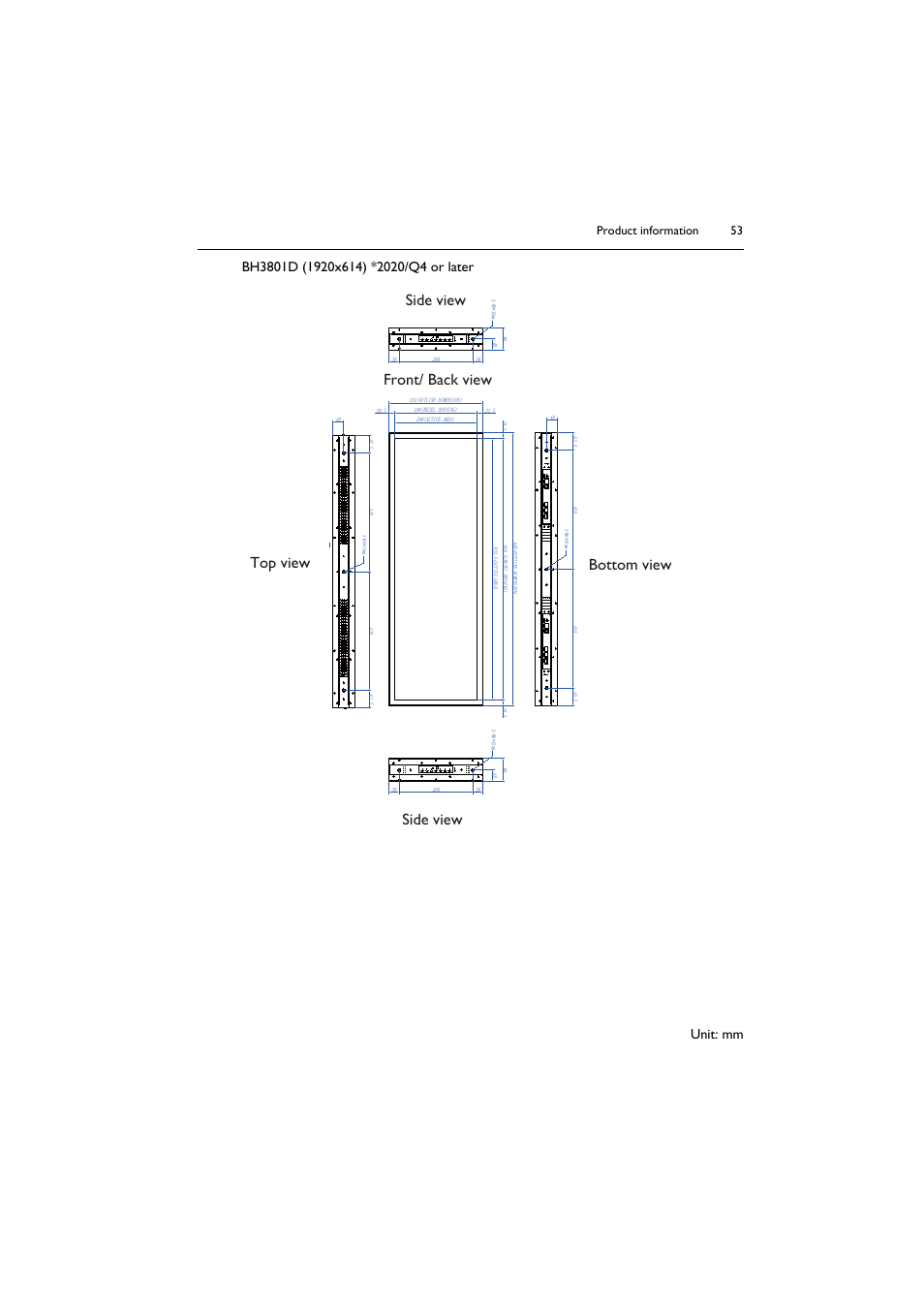 Product information 53 | BenQ BH2801 28" Bar-Type Stretched Commercial Display User Manual | Page 53 / 58