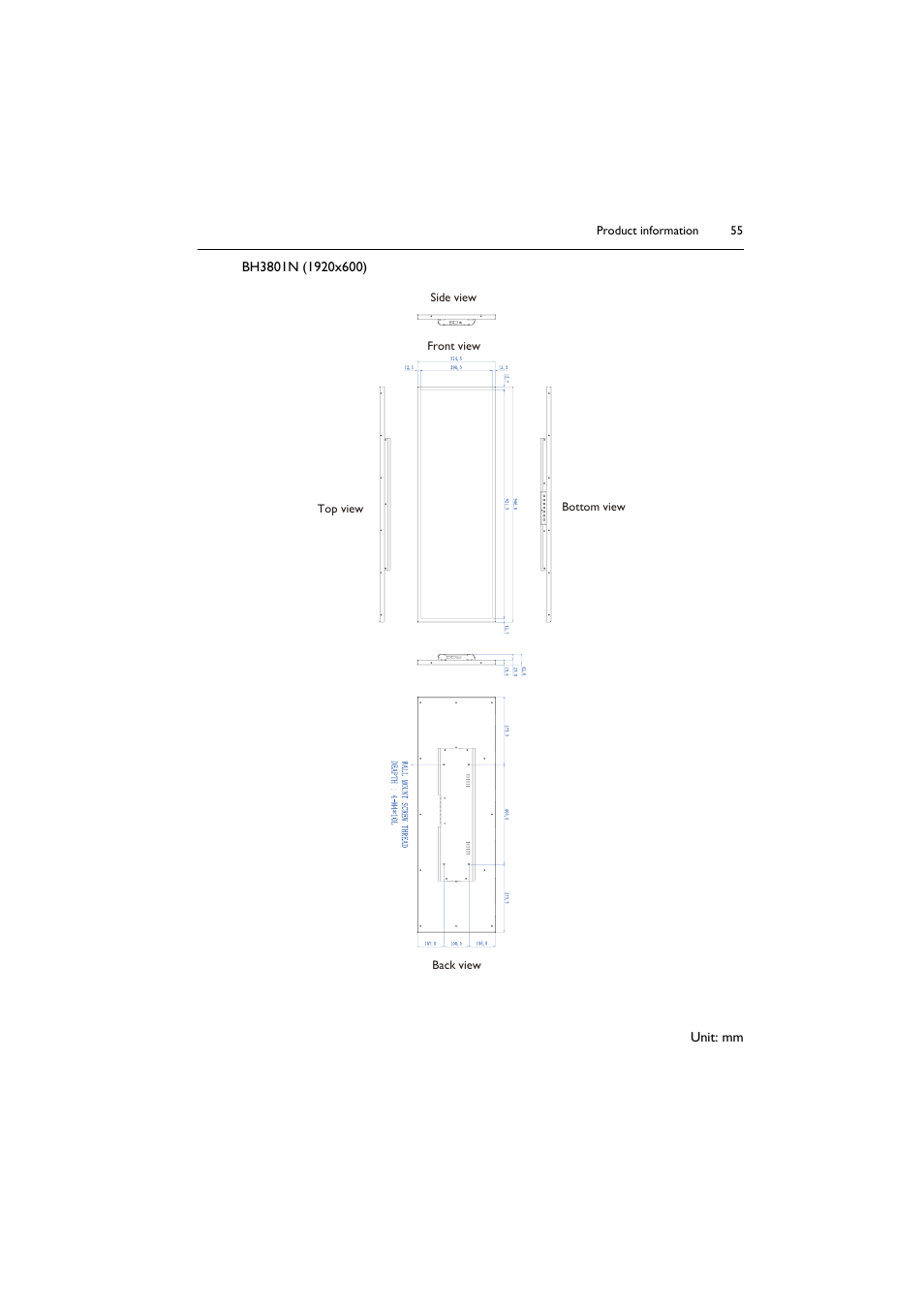 BenQ BH2801 28" Bar-Type Stretched Commercial Display User Manual | Page 55 / 58