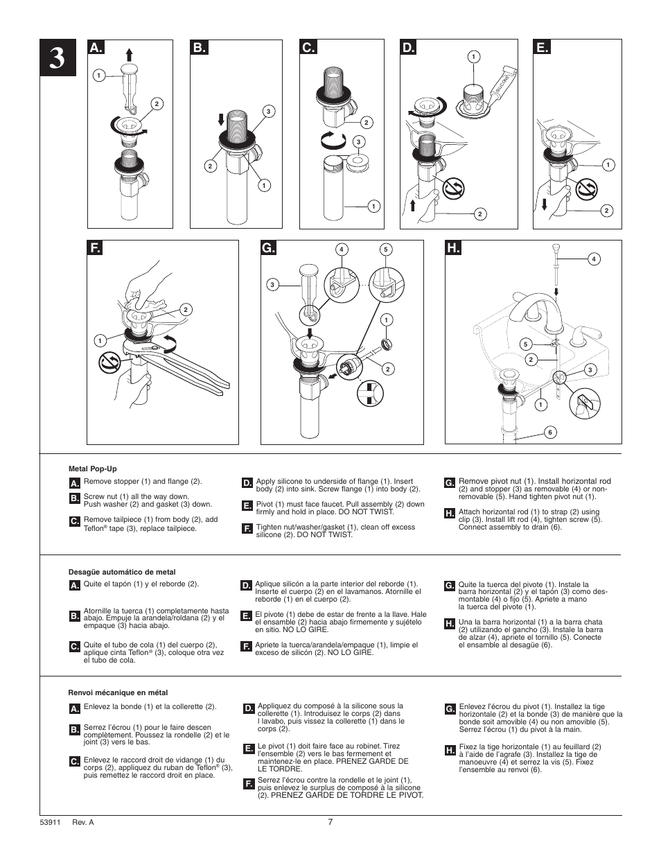 A. b. c. d. e | Delta 3584 Series User Manual | Page 7 / 8