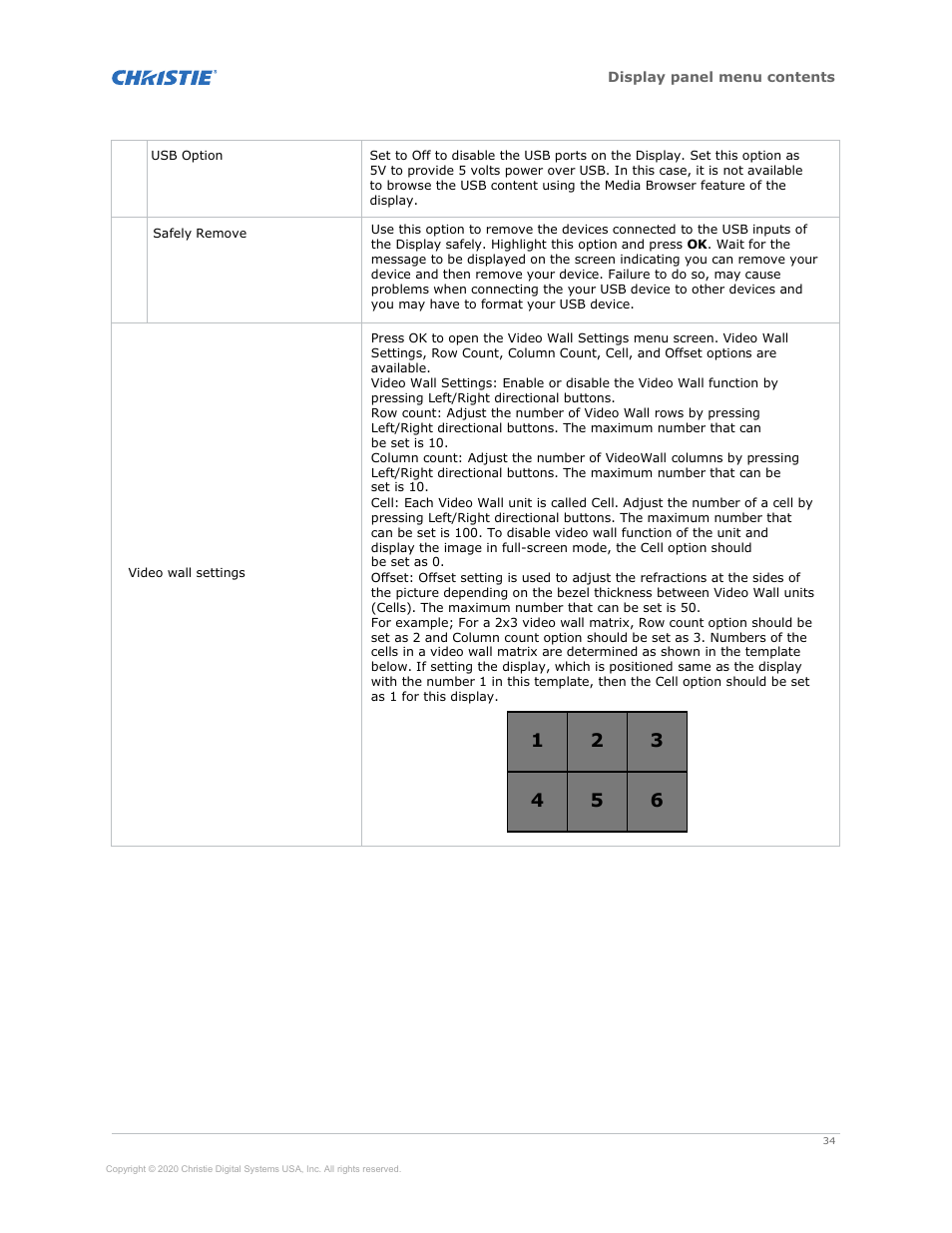 Christie Access Series II UHD752-L 75" UHD 4K Commercial Monitor User Manual | Page 34 / 48