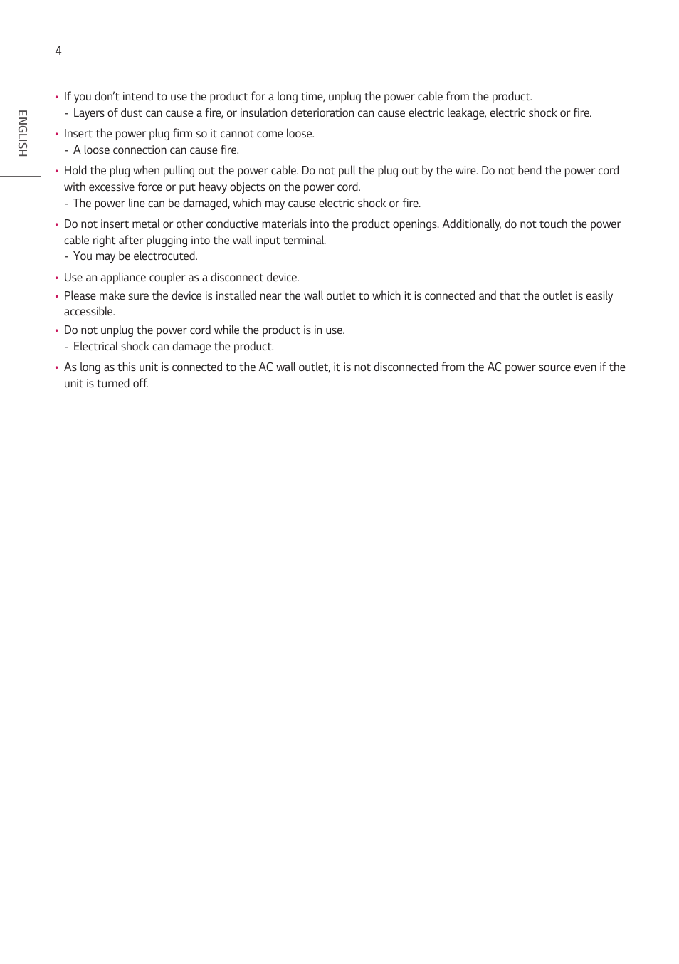 LG UH5F-H 65" Class 4K UHD Digital Signage & Conference Room SmIPS LED Display User Manual | Page 4 / 39