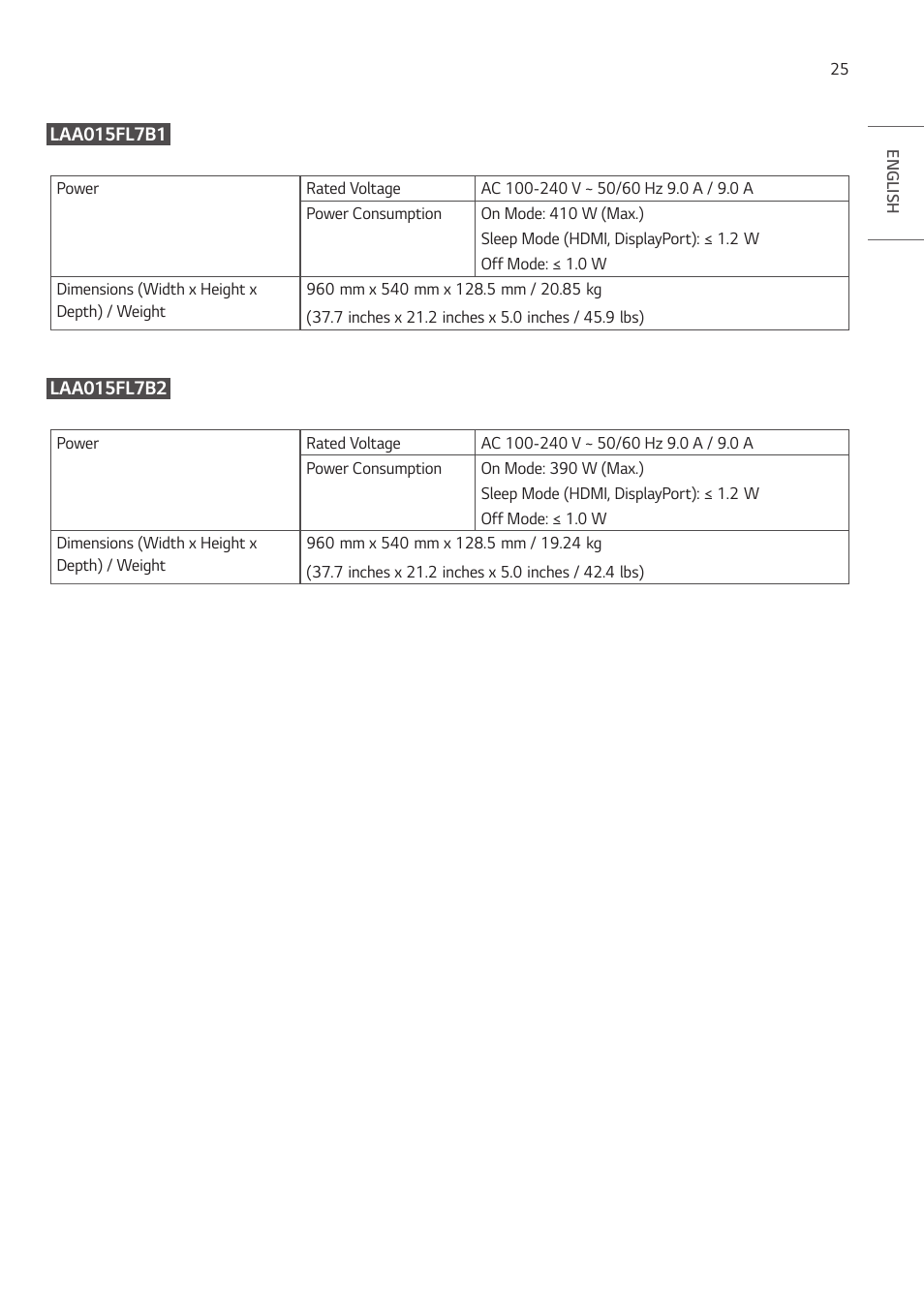 LG LAA015F130 130" Full HD HDR Video Wall Bundle (TAA Compliant) User Manual | Page 25 / 121