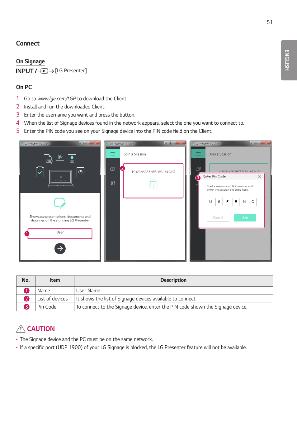 Connect, Caution | LG LAA015F130 130" Full HD HDR Video Wall Bundle (TAA Compliant) User Manual | Page 79 / 121