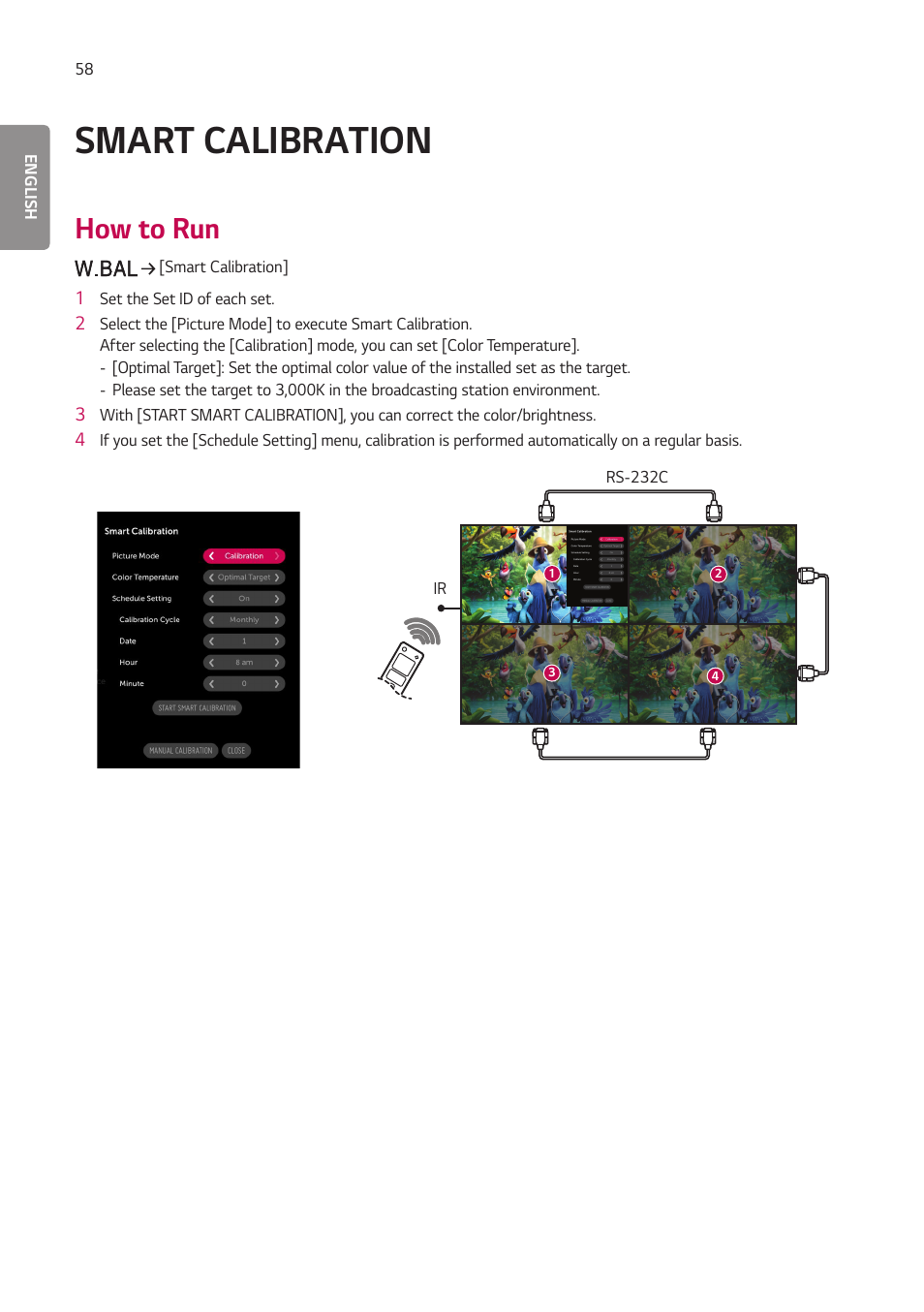 Smart calibration, How to run | LG LAA015F130 130" Full HD HDR Video Wall Bundle (TAA Compliant) User Manual | Page 86 / 121