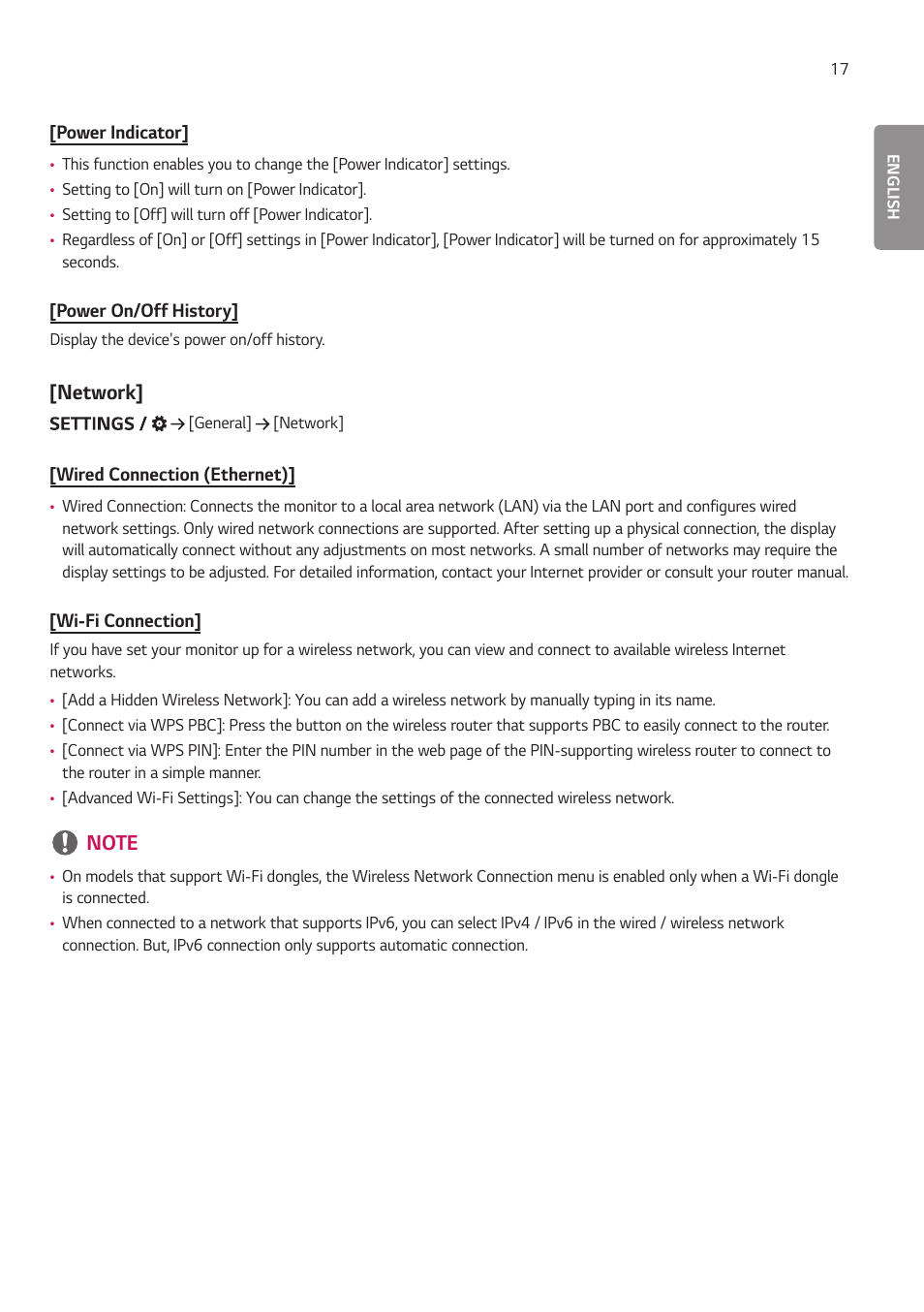 Network | LG EW5G-V Series 55" Full HD Transparent OLED Signage Display User Manual | Page 51 / 131