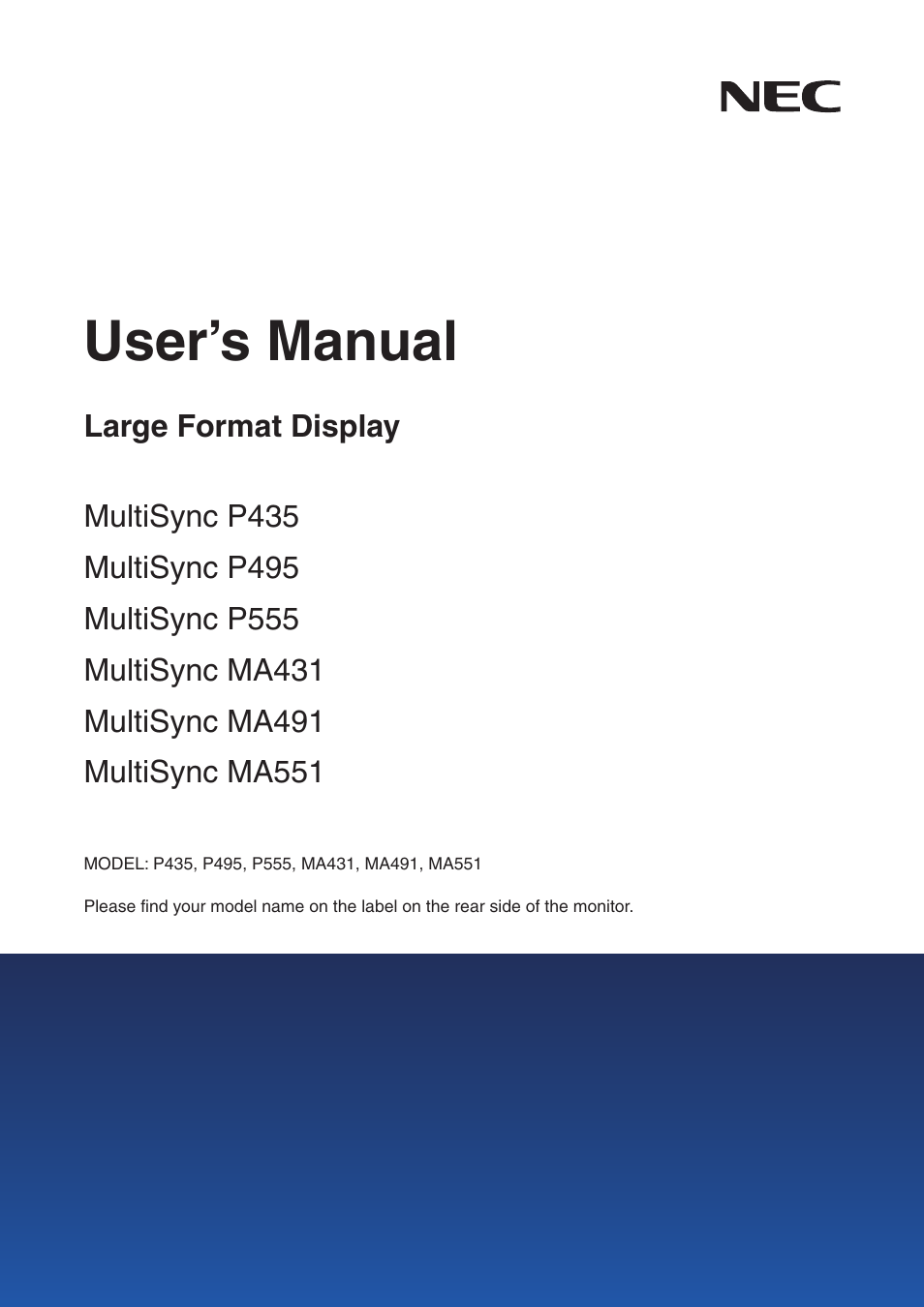 NEC MA Series 43" 4K Commercial Display with Media Player and Raspberry Pi Compute Module 4 SoC User Manual | 113 pages