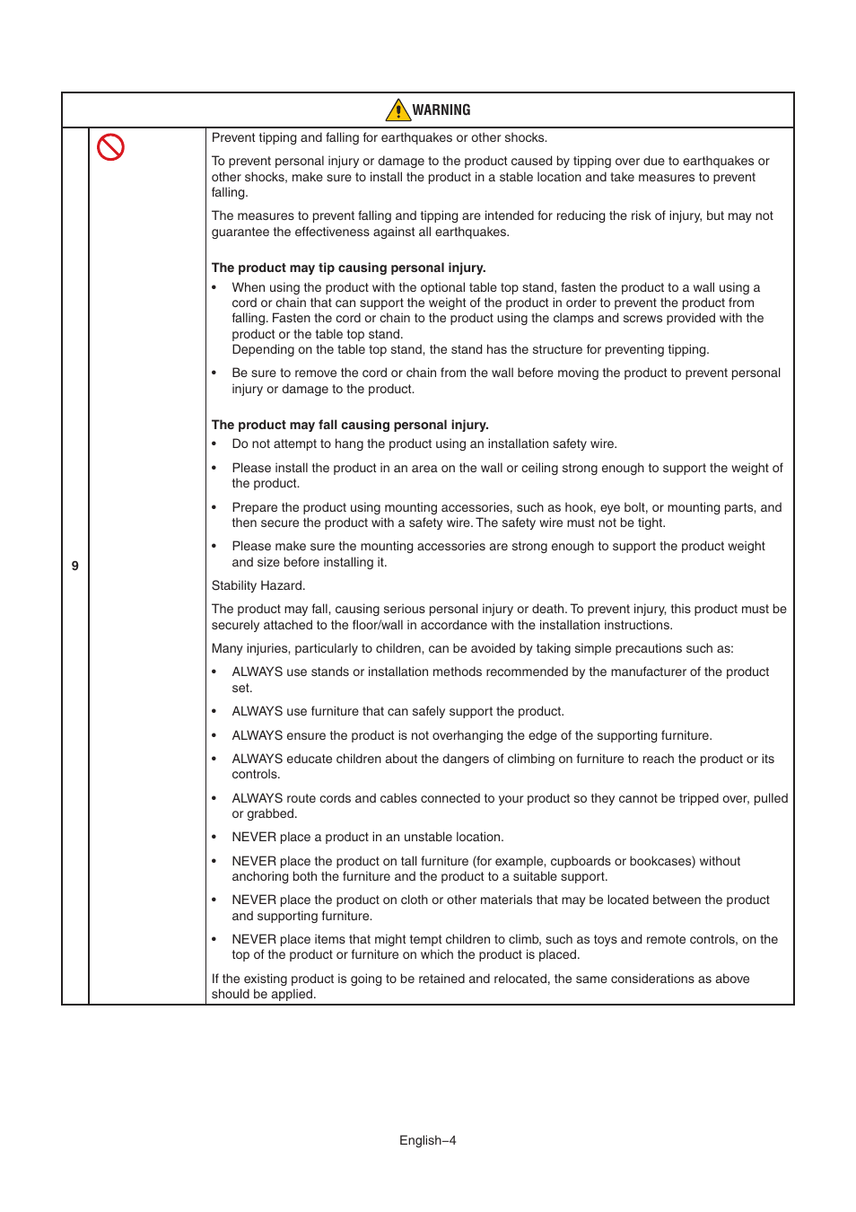 NEC MA Series 43" 4K Commercial Display with Media Player and Raspberry Pi Compute Module 4 SoC User Manual | Page 8 / 113