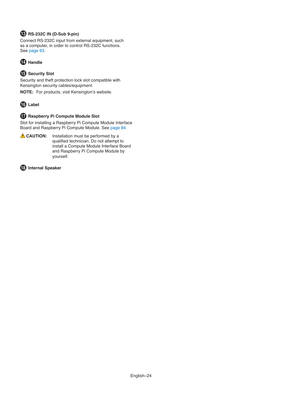 NEC M861 86" UHD 4K HDR Commercial Monitor User Manual | Page 28 / 114