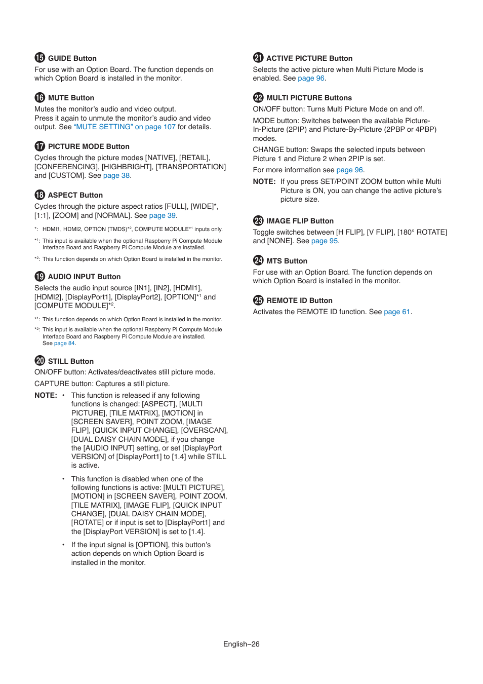 NEC M861 86" UHD 4K HDR Commercial Monitor User Manual | Page 30 / 114