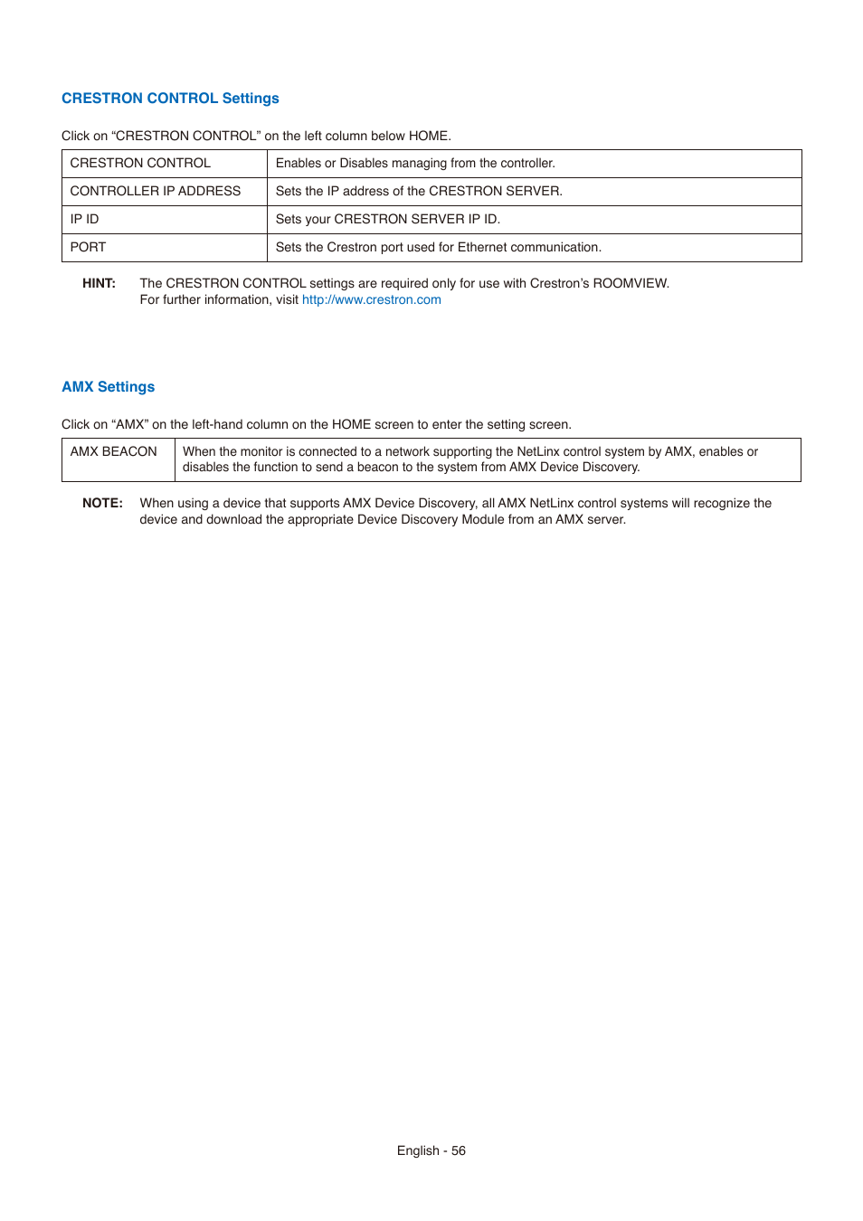 NEC E558 55" Class 4K UHD Commercial LED TV User Manual | Page 59 / 90