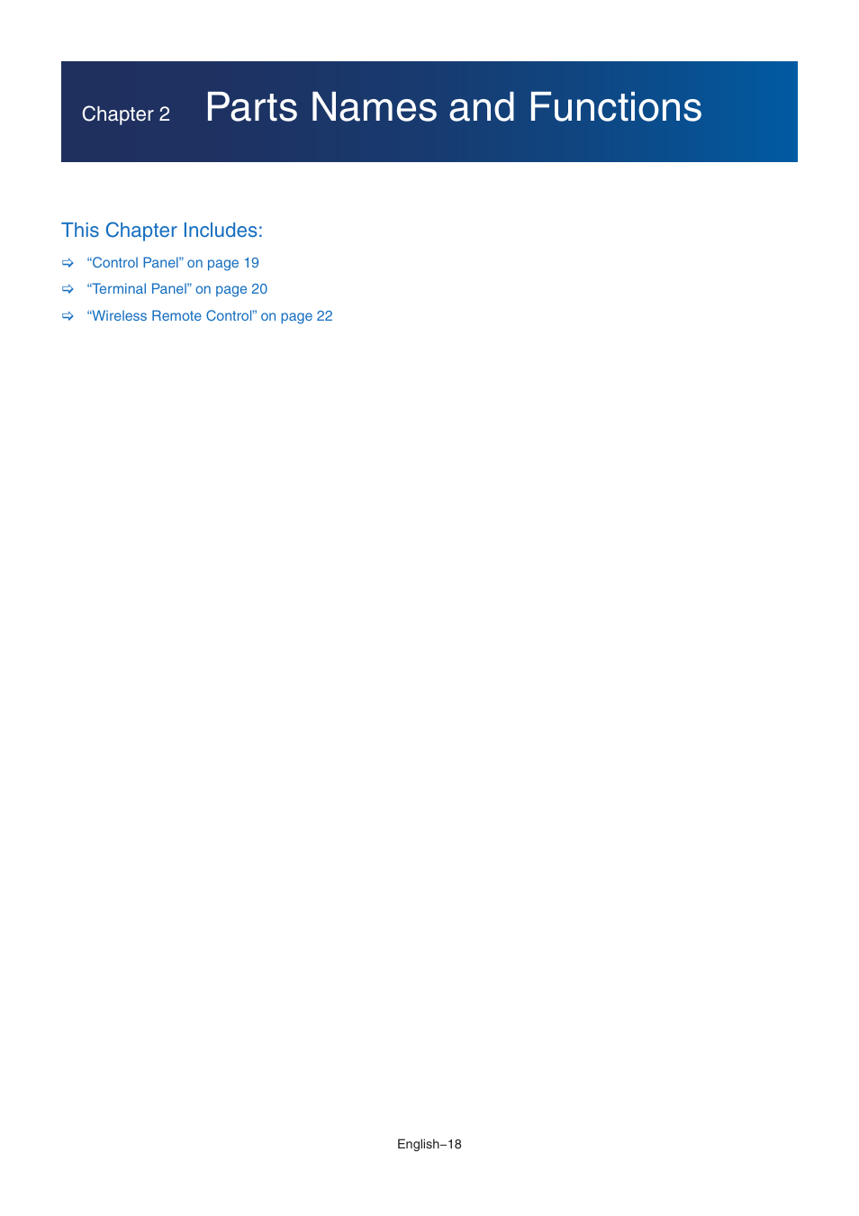 Parts names and functions | NEC M Series 32" Commercial PCAP Touchscreen Display User Manual | Page 22 / 90